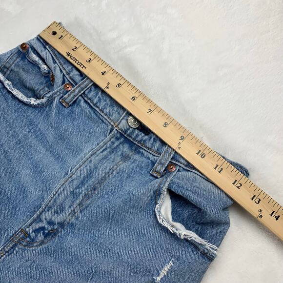 Abercrombie A+F Jeans 90s Straight Curve Love sz 25 Ultra High Rise Distressed 0 - Picture 6 of 11